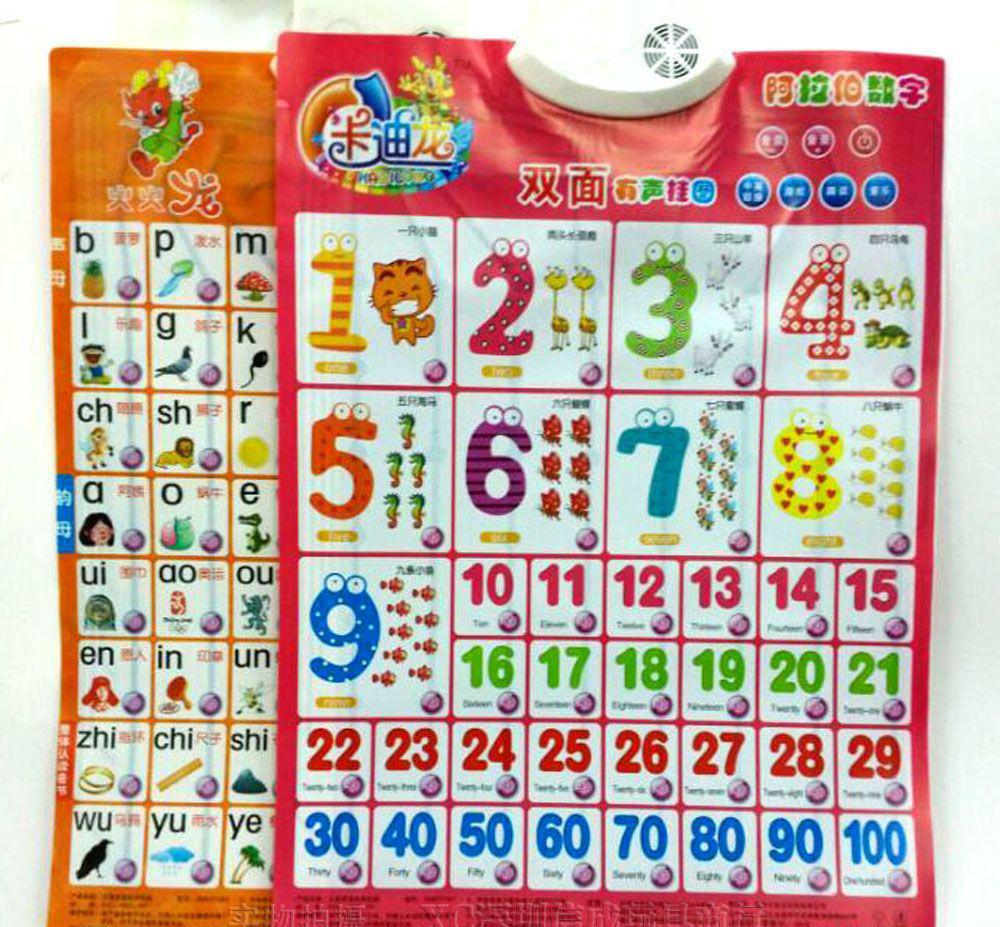 【小额玩具混批发卡迪龙电动儿童益智早教图智能语音 双面发声挂】价格_厂家_图片 -